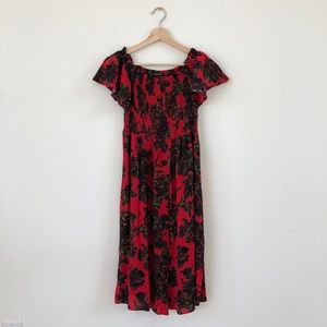 *NWT* Zara Floral off the Shoulder Dress sz M